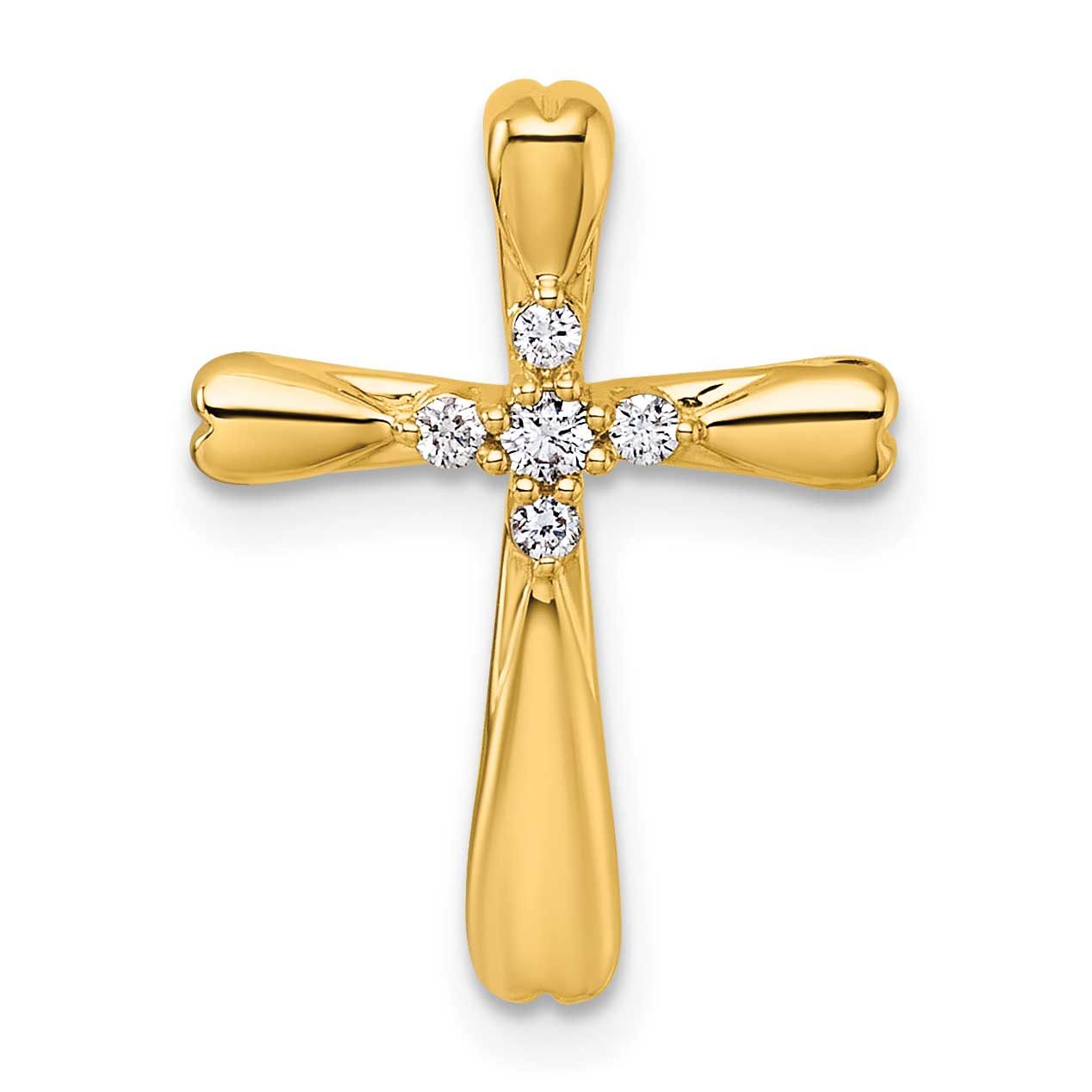 Diamond Cross Slide Pendant 14k Gold, MPN: PM5013-010-YA, UPC: