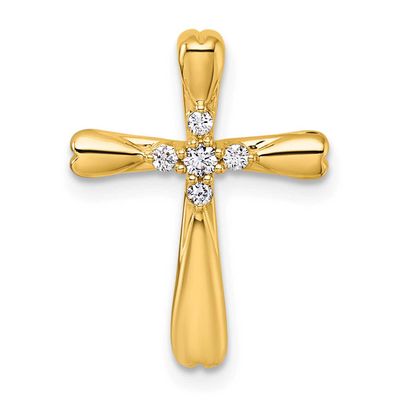 Diamond Cross Slide Pendant 14k Gold, MPN: PM5013-010-YA, UPC: