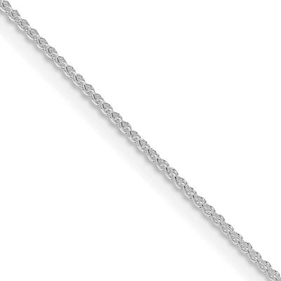 1mm Round Spiga Chain 30 Inch Sterling Silver Rhodium-Plated, MPN: QSP025R-30, UPC: