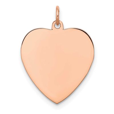 Rg Plated Engraveable Heart Polished Front Satin Back Disc Sterling Silver, MPN: QM571R/27, UPC: