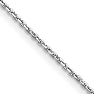 1.2mm Diamond-cut Cable Chain 24 Inch 10k White Gold, MPN: 10PE332W-24, UPC: