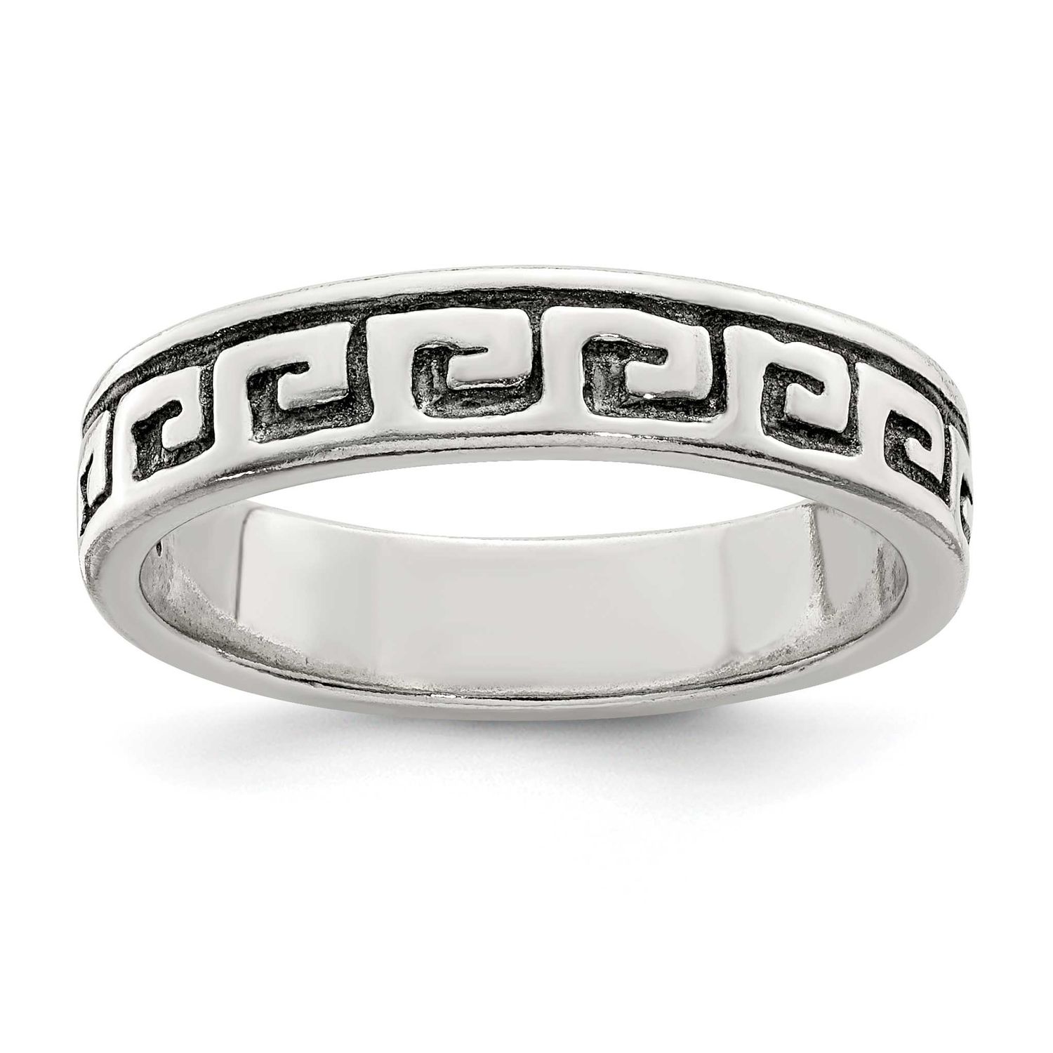 Greek Key Ring Sterling Silver, MPN: QR314, UPC: 883957250915