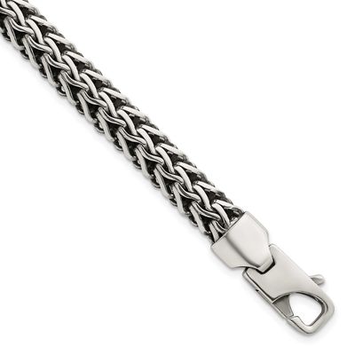 Polished 8.25mm 7.75 Inch Bracelet Sterling Silver Antiqued, MPN: QG6781-7.75, UPC: