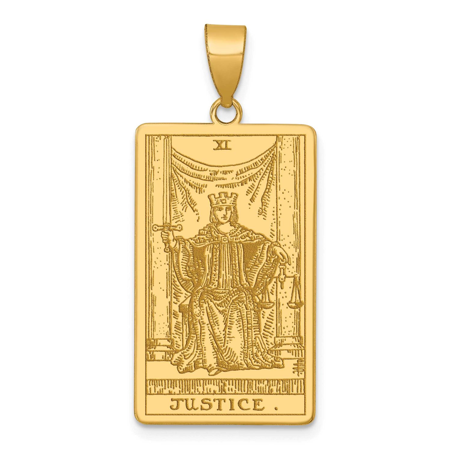 Justice Tarot Card Pendant 14k Gold, MPN: XM721, UPC: