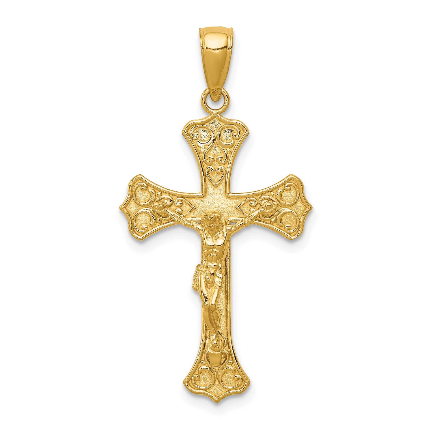 Crucifix Pendant 10k Gold, MPN: 10C4345, UPC: 196904226063