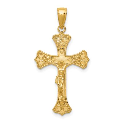 Crucifix Pendant 10k Gold, MPN: 10C4345, UPC: 196904226063