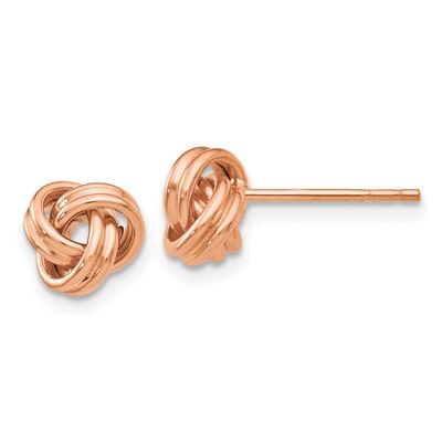 Rose Gold Polished Love Knot Post Earrings 10k Gold, MPN: 10TM705R, UPC: