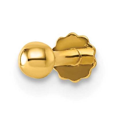 3mm Ball 16 Gauge Labret Stud 14k Gold Polished, MPN: BD292, UPC: