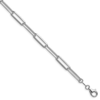 5.5mm Diamond-cut Paperclip Chain 7 Inch Sterling Silver Rhodium-Plated, MPN: QDPC150R-7, UPC: