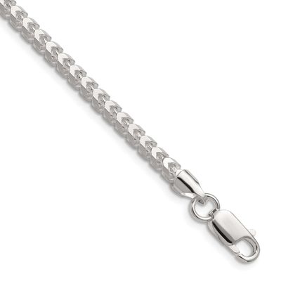 4.0mm Diamond-cut Square Franco Chain 16 Inch Sterling Silver, MPN: QQF120-16, UPC: