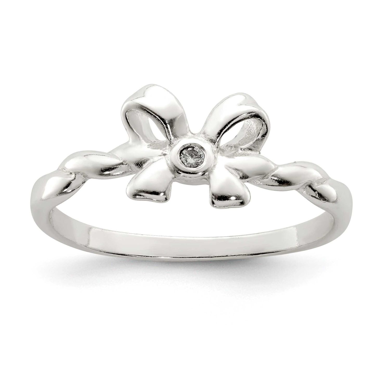 CZ Bow Ring Sterling Silver, MPN: QR2395, UPC: 883957248707