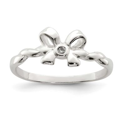 CZ Bow Ring Sterling Silver, MPN: QR2395, UPC: 883957248707