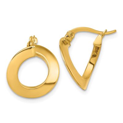 Twisted Earrings 14k Gold Polished, MPN: TF2440, UPC: