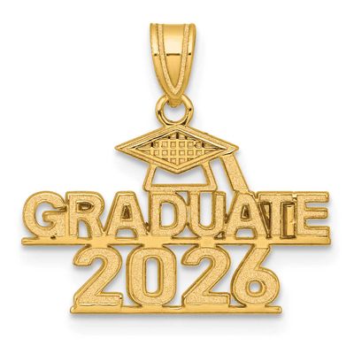Graduate 2026 Under Cap Charm 14k Gold Polished, MPN: K8814-26, UPC: