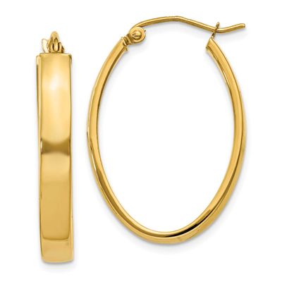 Lightweight Oval Hoop Earrings 10k Gold, MPN: 10TC658, UPC: