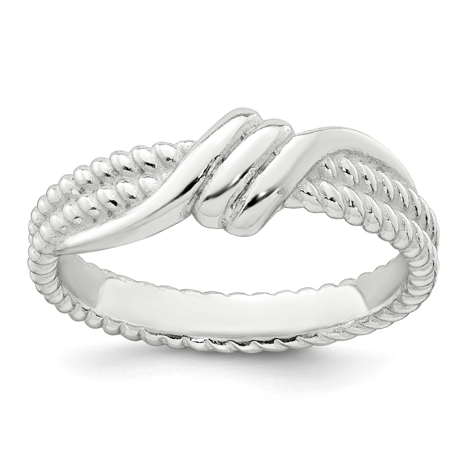 Twisted Fancy Ring Sterling Silver Polished, MPN: QR7708, UPC: