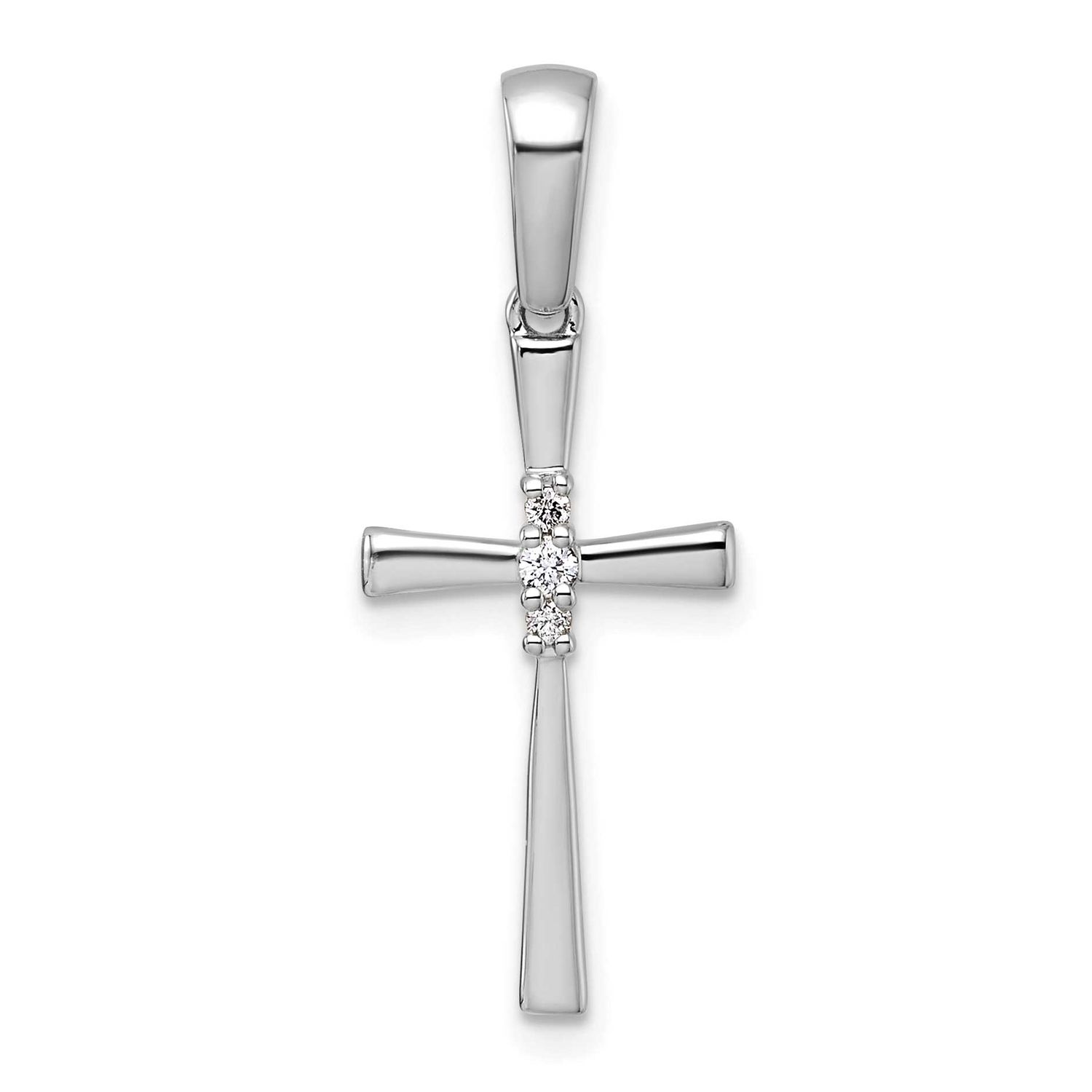 1/20Ct. Diamond Cross Pendant 14k White Gold, MPN: PM5007-005-WA, UPC: