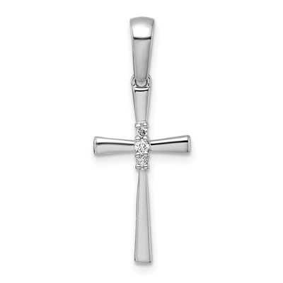 1/20Ct. Diamond Cross Pendant 14k White Gold, MPN: PM5007-005-WA, UPC: