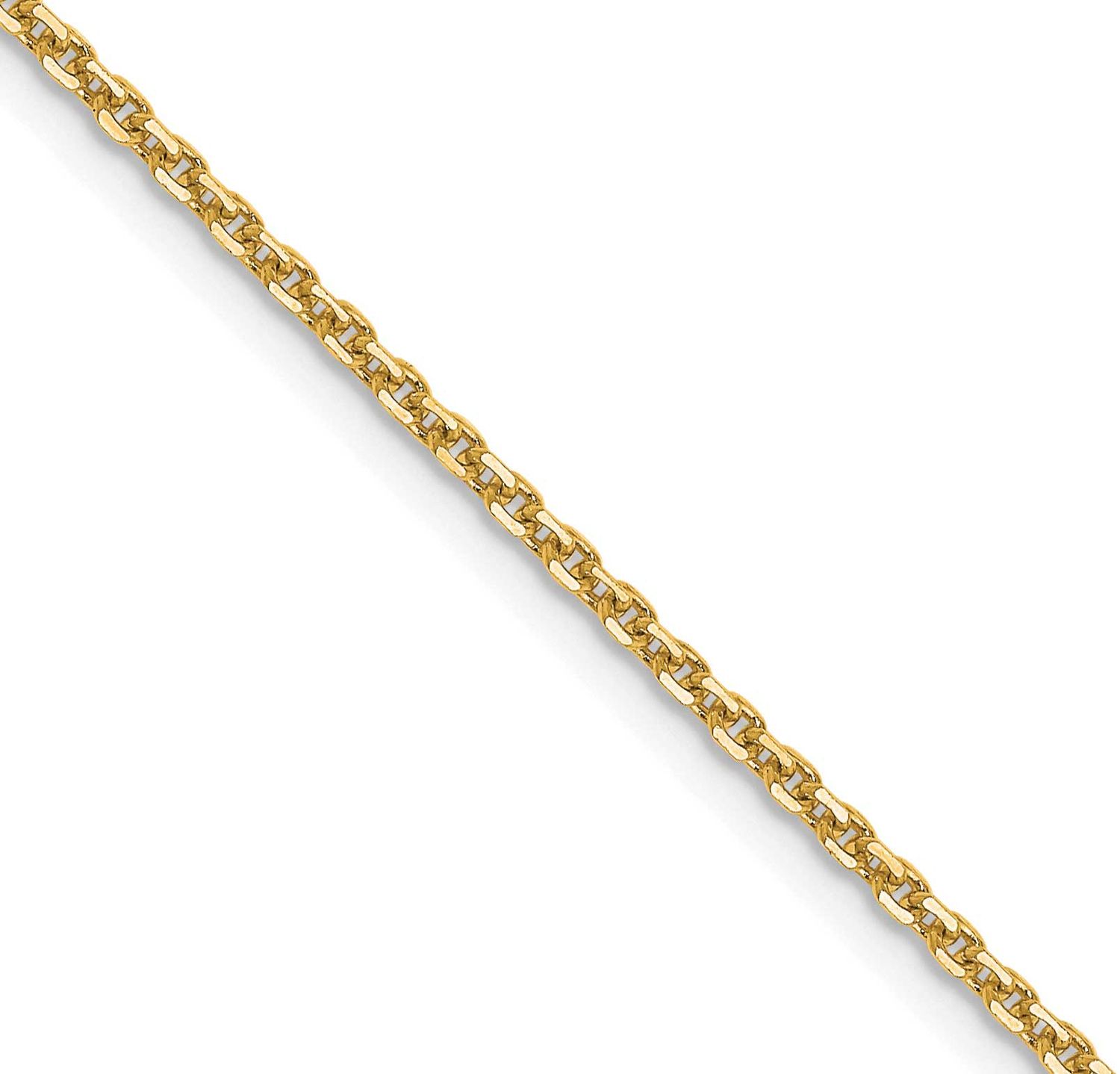 1.4mm Diamond-cut Forzantine Cable Chain 16 Inch 14k Gold, MPN: PEN340-16, UPC: