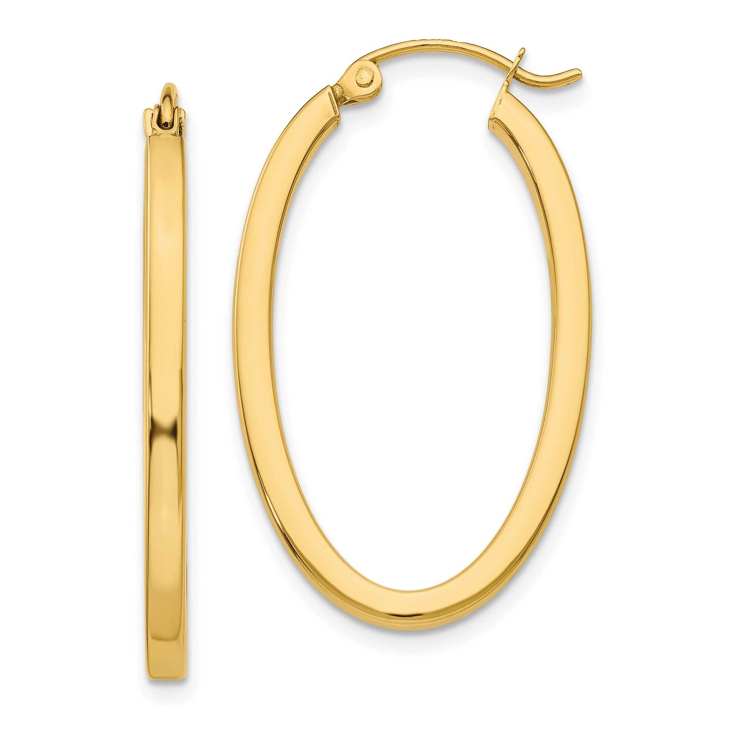 2mm Oval Hoop Earrings 10k Gold, MPN: 10TL240, UPC:
