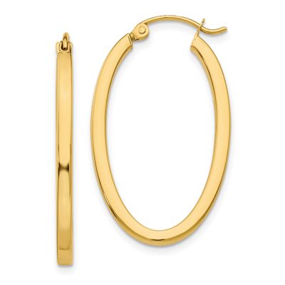 2mm Oval Hoop Earrings 10k Gold, MPN: 10TL240, UPC:
