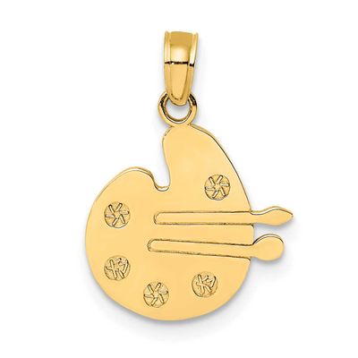 Paint Pallet and Brushes Charm 14k Gold, MPN: D4256, UPC: 637218014927