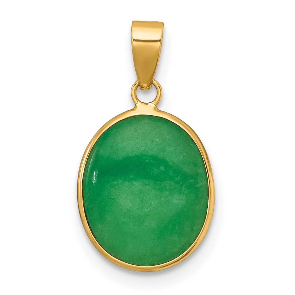 Jade Oval Pendant 14k Gold Polished, MPN: XP5312, UPC: