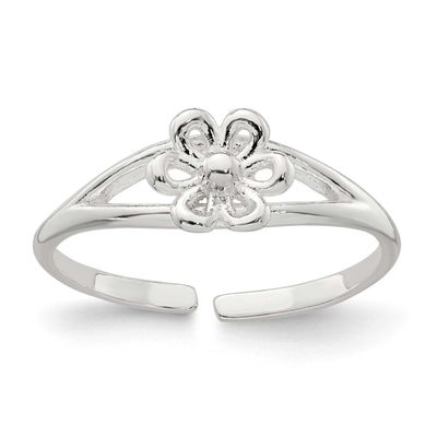 Flower Toe Ring Sterling Silver Polished, MPN: QR7665, UPC: