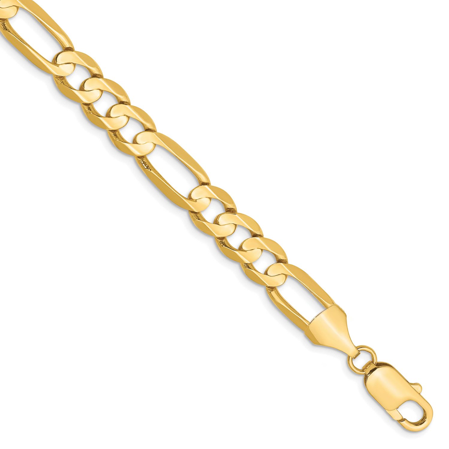 10.0mm Concave Open Figaro Chain 8 Inch 14k Gold, MPN: LFG250-8, UPC: