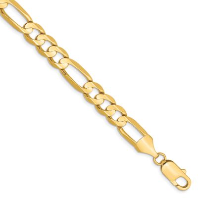 10.0mm Concave Open Figaro Chain 8 Inch 14k Gold, MPN: LFG250-8, UPC: