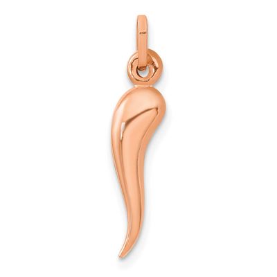 3D Italian Horn Charm 14k Rose Gold, MPN: XCH120R, UPC:
