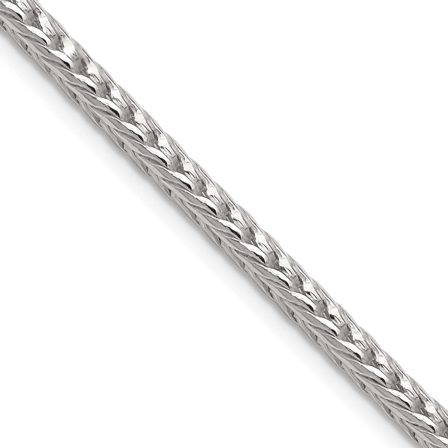 3.4mm Diamond-Cut Round Franco Chain 26 Inch Sterling Silver, MPN: QFR320-26, UPC: