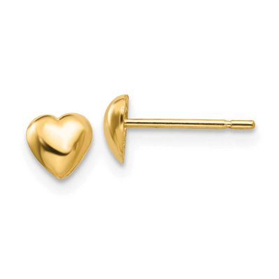 Heart Post Earrings 10k Gold Polished, MPN: 10TE597, UPC: 191101567209