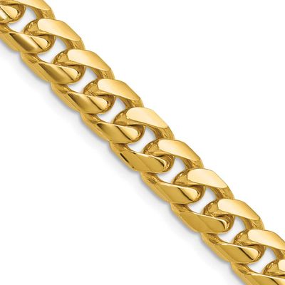 8.0mm Solid Miami Cuban Chain 30 Inch 10k Gold, MPN: 10DCU250-30, UPC: