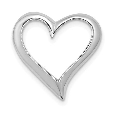 Large Floating Heart Slide 14k White Gold, MPN: K7116W, UPC: