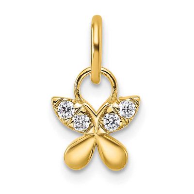 Diamond Butterfly Charm 14k Gold Polished, MPN: PM10758-010-YAA, UPC: