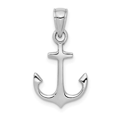 Anchor Pendant 14k White Gold, MPN: C3339W, UPC: 637218159406