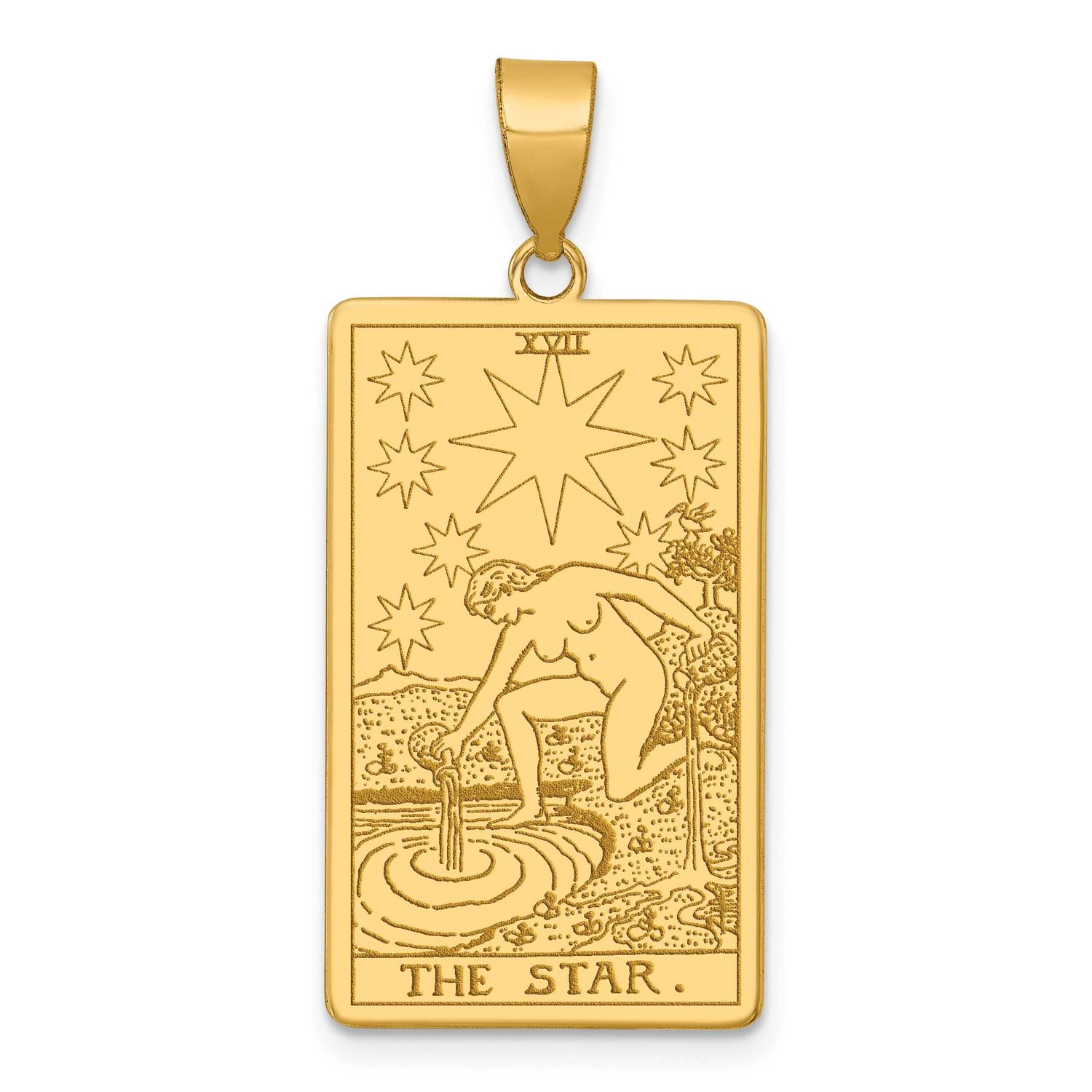 The Star Tarot Card Pendant 14k Gold, MPN: XM727, UPC: