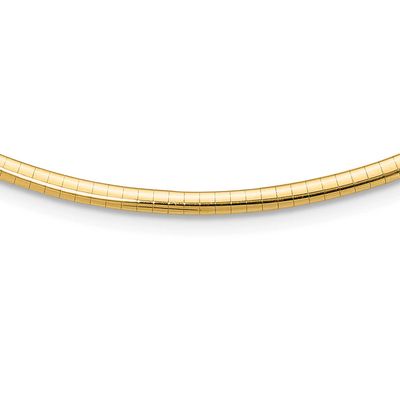 3mm Domed Omega Necklace 10k Gold, MPN: 10KOD3-18, UPC: