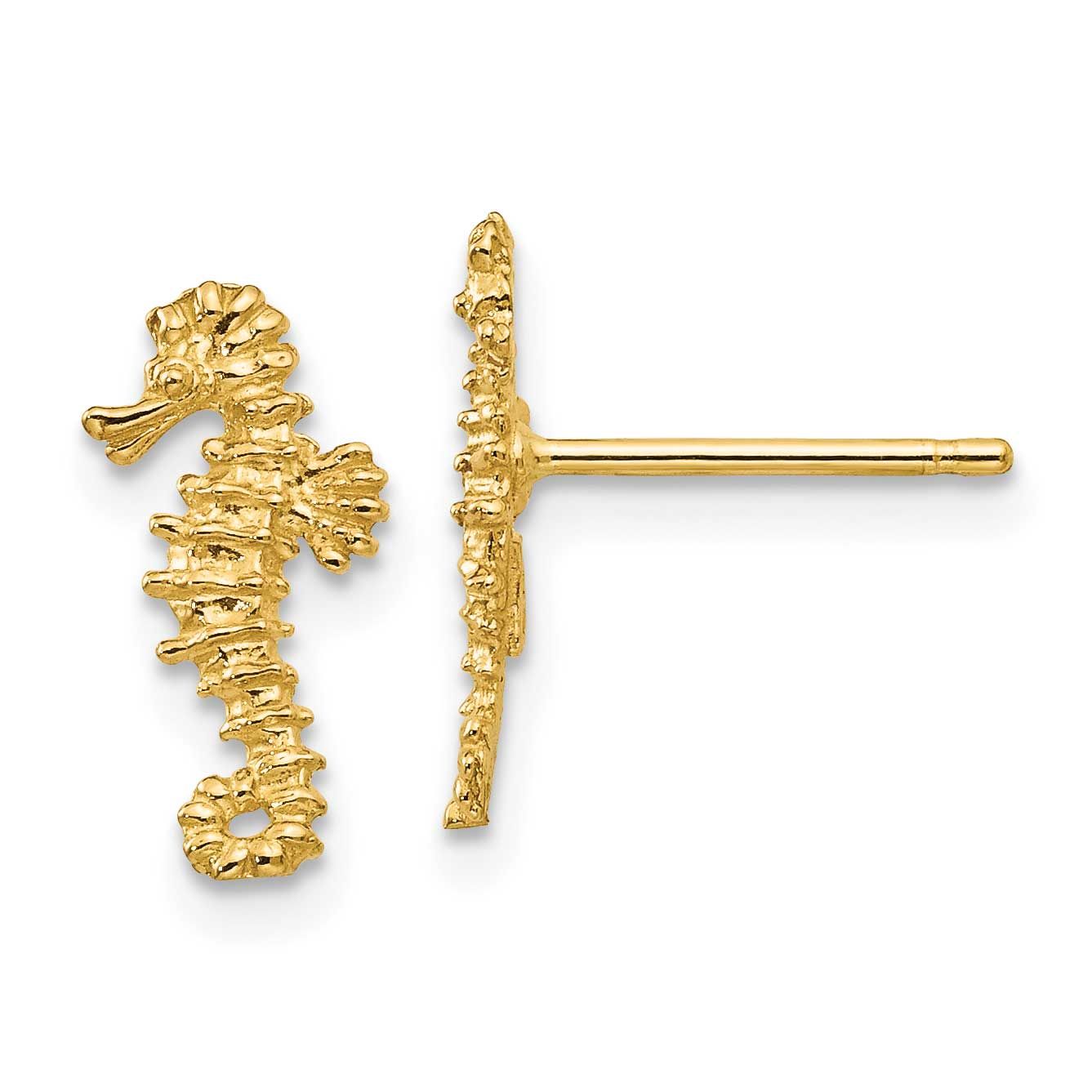 Mini Left and Right Seahorse Post Earrings 14k Gold, MPN: TC610, UPC: 637218069729