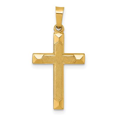 Textured Cross Pendant 14k Gold Polished, MPN: XR2160, UPC: