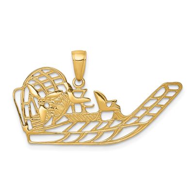 Air Boat Pendant 10k Gold, MPN: 10K3102, UPC: 196904220863