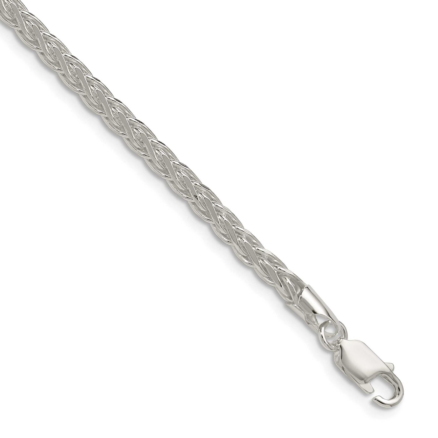 3.5mm Diamond-Cut Square Spiga Chain 18 Inch Sterling Silver, MPN: QDSS080-18, UPC: