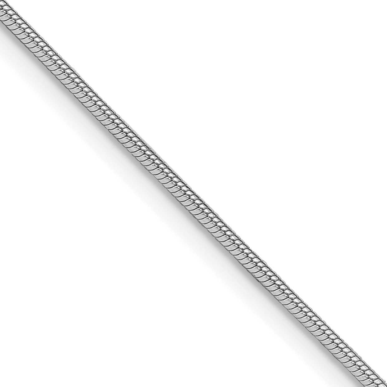1.2mm Snake Chain 16 Inch Sterling Silver Rhodium-Plated, MPN: QSN035R-16, UPC: