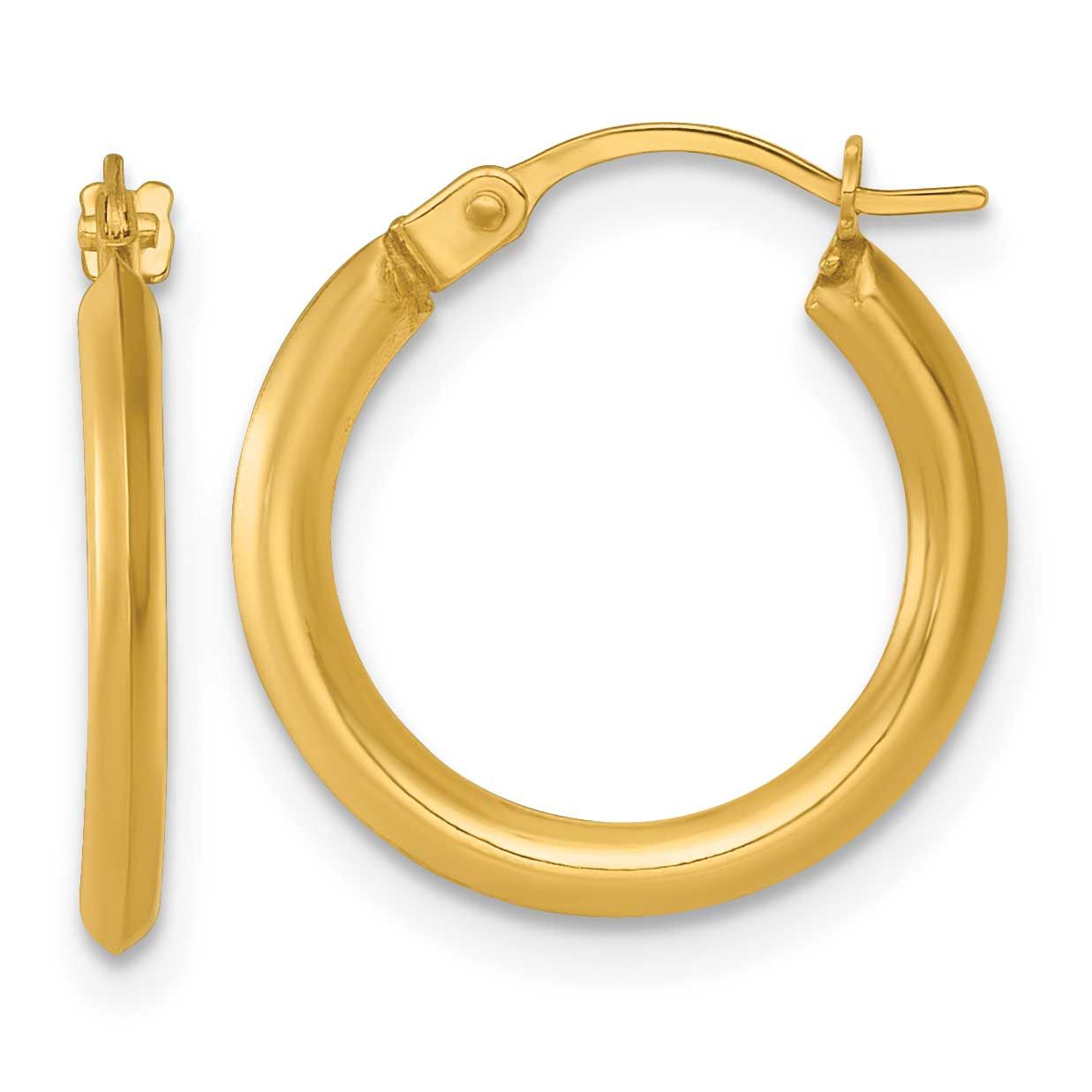 1.5mm Hoop Earrings 14k Gold Polished, MPN: TF2384, UPC: