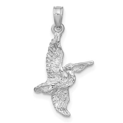 3-D Pelican Flying Charm 14k White Gold, MPN: K7785W, UPC: 637218150755