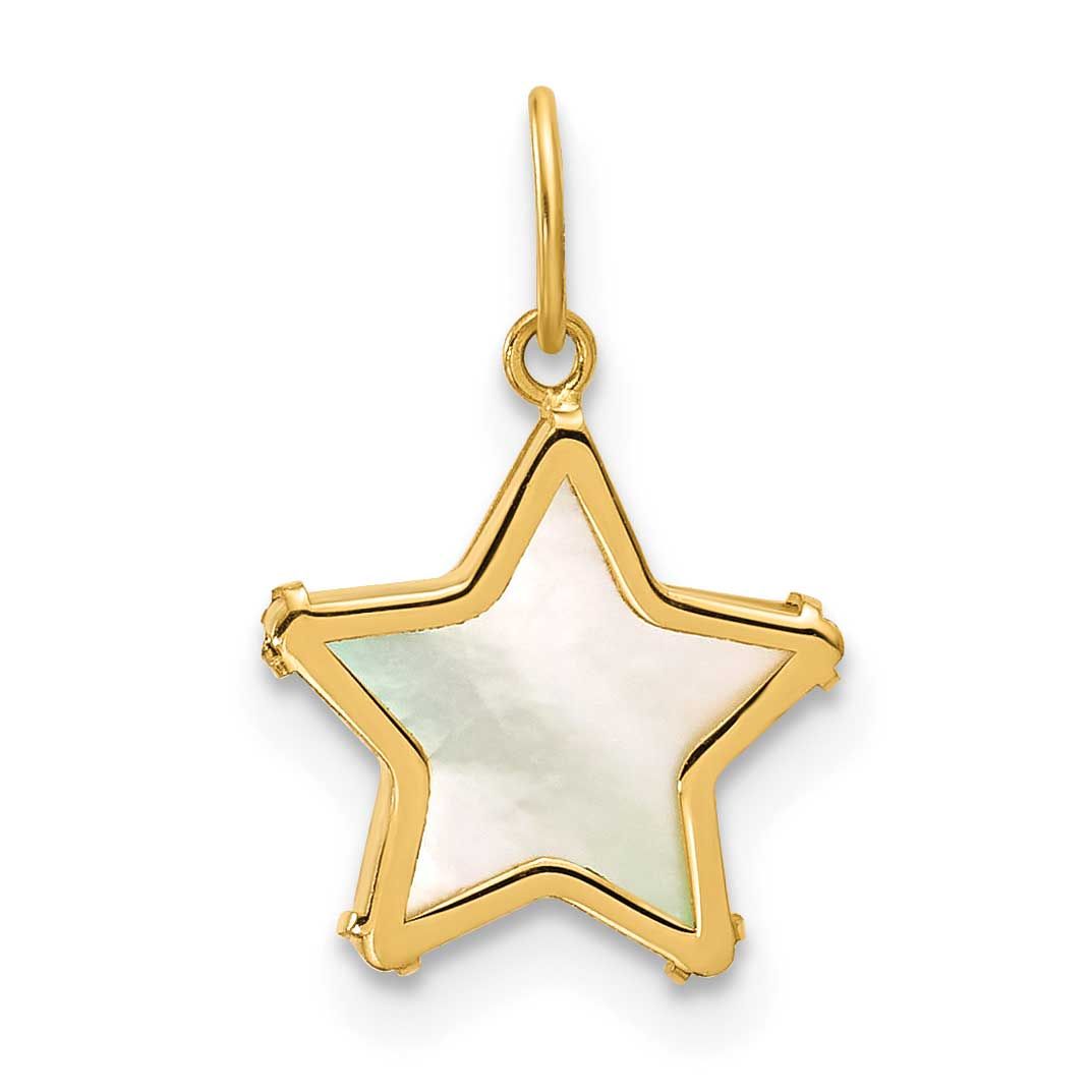 Mother of Pearl Star Pendant 14k Gold Polished, MPN: YC1630, UPC: