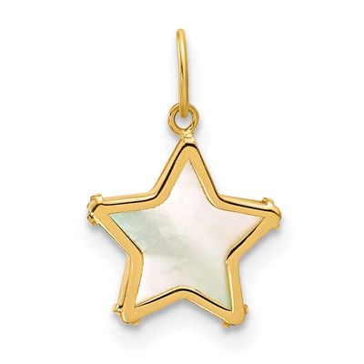 Mother of Pearl Star Pendant 14k Gold Polished, MPN: YC1630, UPC:
