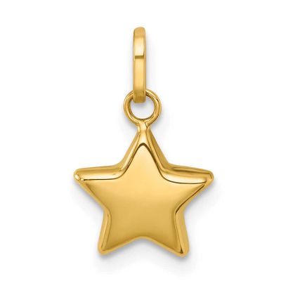 3D Star Charm Pendant 14k Gold Polished, MPN: YC1616, UPC: