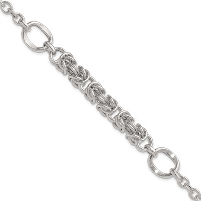 Byzantine Fancy 7.75 Inch Bracelet Sterling Silver Polished, MPN: QG6819-7.75, UPC: